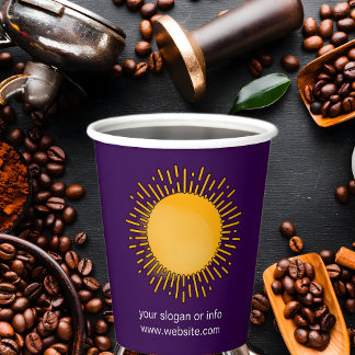 Newest Paper Cups Business Branded Rustic Kraft Pappbecher