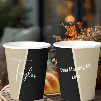 Newest Paper Cups Two side Personalized Pappbecher