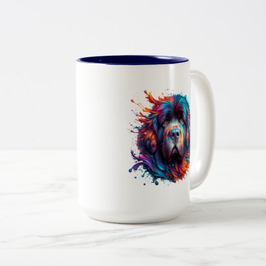 Newf Head Paint Spritzer Tasse Zuhause oder Travel (VorderseiteRechts)