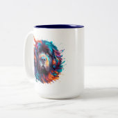 Newf Head Paint Spritzer Tasse Zuhause oder Travel (Vorderseite Links)