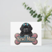 Newf-Mama-Knochen Postkarte (Stehend Vorderseite)