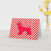 Newf-Tidings Red Kandi Kane Karte (Gelbe Blume)