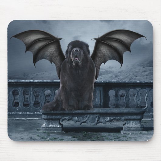 Newf Wasserspeier-Mausunterlage Mousepad (Vorne)