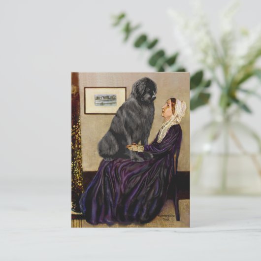 Newfie 1 - Whistlermutter Postkarte (Stehend Vorderseite)