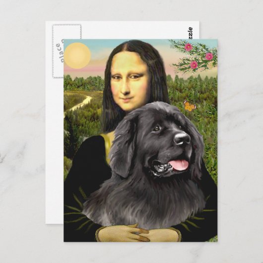 Newfie 2 - Mona Lisa Postkarte (Vorne/Hinten)