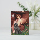 Newfie 2 - Sitzender Engel Postkarte (Stehend Vorderseite)