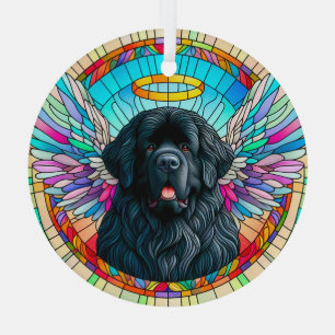 Newfie Angel Farbenfrohe gestanzte Glasdekoration Ornament Aus Glas