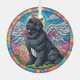 Newfie Angel Farbenfrohe gestanzte Glasdekoration Ornament Aus Glas