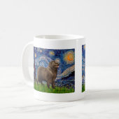 Newfie (braun2) - Starry Night Kaffeetasse (Vorderseite Links)