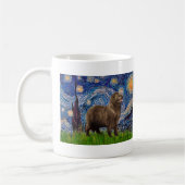 Newfie (braun2) - Starry Night Kaffeetasse (Links)