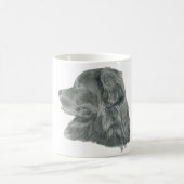 Newfie Graphitzeichnen Kaffeetasse (Mittel)