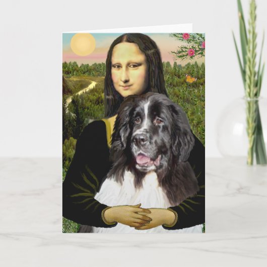 Newfie (Landseer3) - Mona Lisa Karte (Vorderseite)