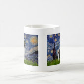 Newfie Landseer - Starry Night Kaffeetasse (Mittel)