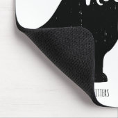 Newfie Mama, Neufundland Hunde Silhouette Mousepad (Ecke)