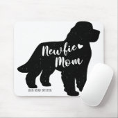 Newfie Mama, Neufundland Hunde Silhouette Mousepad (Mit Mouse)