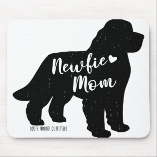Newfie Mama, Neufundland Hunde Silhouette Mousepad