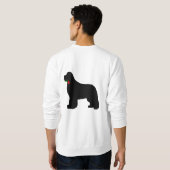 Newfie mit Rosen-Sweatshirt Sweatshirt (Schwarz voll)