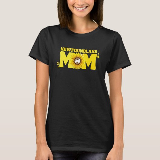Newfie Mom For Women Newfy Newfoundland Dog Mom Su T-Shirt (Vorderseite)
