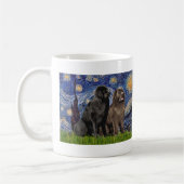 Newfie-Paar - Sternennacht Kaffeetasse (Links)