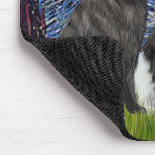 Newfie Pair (B1+L) - Starry Night Mousepad (Ecke)