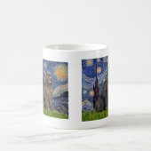 Newfie Pair - Starry Night Kaffeetasse (Mittel)