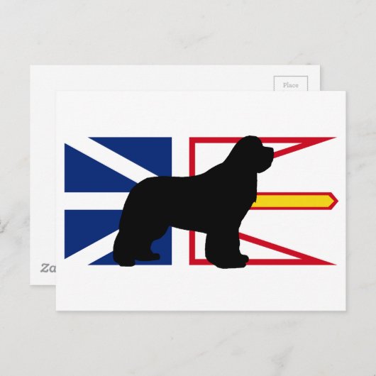 Newfie Silo auf Flag_of_Newfundland_and_Labrador.p Postkarte (Vorne/Hinten)