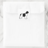 Newfie Silo Schwarz Quadratischer Aufkleber (Tasche)