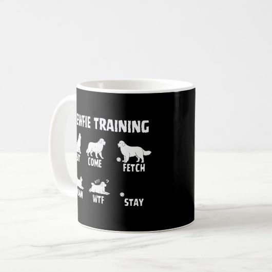 Newfie Training - Hundeschiken in Neufundland Kaffeetasse (Vorderseite Links)