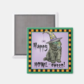 Newfie Witch Magnet (Vorderseite/Rückseite)