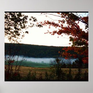 NEWFIELD NEW YORK MORGENNEBEL Plakat