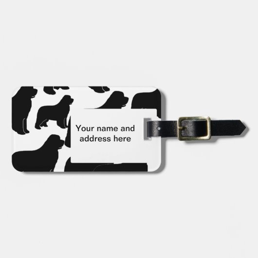 Newfies Gepäckanhänger (Vorderseite horizontal)