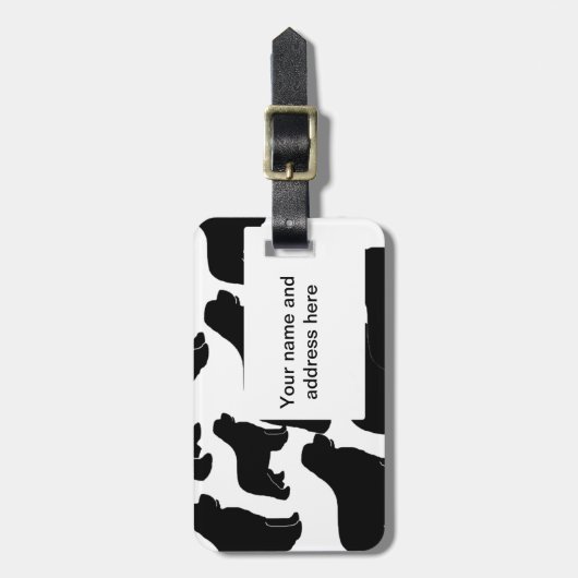 Newfies Gepäckanhänger (Vorderseite vertikal)