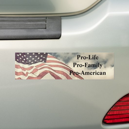 newflag2, Pro--LifePro-FamilyPro-Amerikanisch Autoaufkleber (Auf Auto)