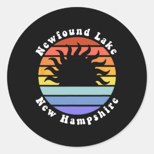 Newfound Lake New Hampshire Sonnenaufgang Familien Runder Aufkleber