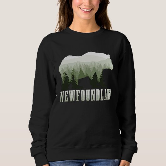 Newfoundland Canada Bear Vintage Hiking Nature Can Sweatshirt (Vorderseite)
