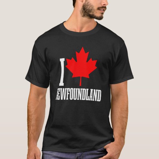 Newfoundland Canada Maple Leaf Canadian Flag Pride T-Shirt (Vorderseite)