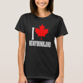 Newfoundland Canada Maple Leaf Canadian Flag Pride T-Shirt (Vorderseite)