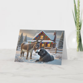 NEWFOUNDLAND CHRISTMAS - AUF DEM RANCH FEIERTAGSKARTE