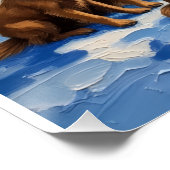 Newfoundland Christmas Lighthouse Holiday Poster (Ecke)