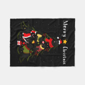 Newfoundland Christmas Tree Xmas Dog Lover Fleecedecke (Vorderseite (Horizontal))