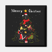 Newfoundland Christmas Tree Xmas Dog Lover Magnet (Vorne)