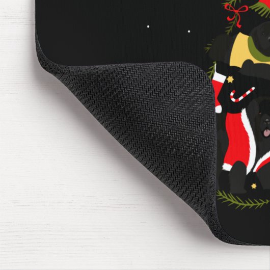 Newfoundland Christmas Tree Xmas Dog Lover Mousepad (Ecke)