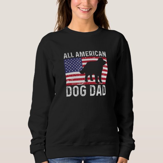 Newfoundland Distressed Patriotic All American USA Sweatshirt (Vorderseite)
