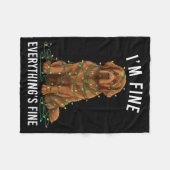 Newfoundland Dog Christmas I'm Fine Everything Is Fleecedecke (Vorderseite (Horizontal))