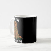 Newfoundland Dog Christmas I'm Fine Everything Is Kaffeetasse (Vorderseite Links)