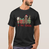 Newfoundland Dog Christmas Tis The Season Winter D T-Shirt (Vorderseite)