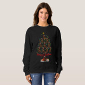 Newfoundland Dog Christmas Tree Lights Newfoundlan Sweatshirt (Vorne ganz)