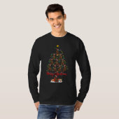 Newfoundland Dog Christmas Tree Lights Newfoundlan T-Shirt (Vorne ganz)
