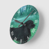 Newfoundland Dog Classic Wall Clock Runde Wanduhr (Winkel)