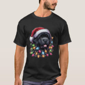 Newfoundland Dog Dog Christmas Hat Xmas T-Shirt (Vorderseite)